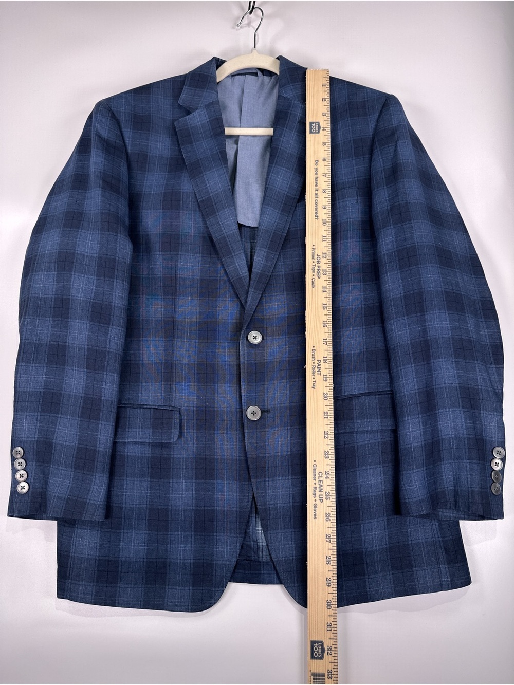 Lauren Ralph Lauren Men's Linen Plaid Blazer Sport Coat Blue 38R - Picture 13 of 13